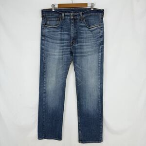 Levis 505 Mens Size 36 X 34 Blue Denim Zip Fly Jeans